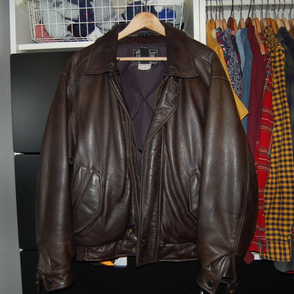 Leather Bomber Jacket from Eddie Bauer
